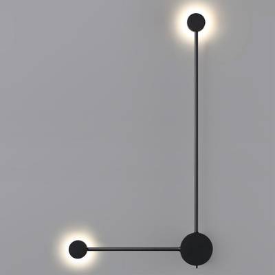 7008/10WL HIGHTECH ODL25 319 черный/металл/акрил Настенный светильник LED 3000/4000K тумблер на корп. 10W 220V CRI &gt; 90 SATELLITE