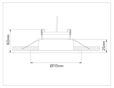 Светильник встраиваемый TN52336 SBK/GBK черный песок/черный глянец GX53 max 12W D115*25