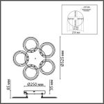 8027/55CL LEDIO LN25 белый/белый, металл/акрил Потолочный светильник с ПДУ LED 55W 3000-6000К 220V KALIFA