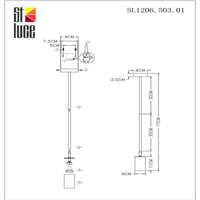 SL1206.503.01 Светильник подвесной ST-Luce Белый/Белый GU10 1*5W
