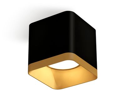 Комплект накладного светильника XS7806004 SBK/SGD черный песок/золото песок MR16 GU5.3 (C7806, N7704)