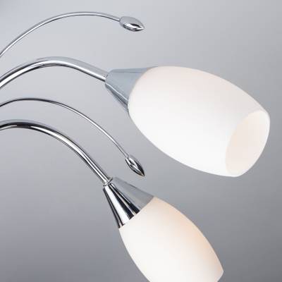 Люстра потолочная с плафонами из стекла 22080/6 хром, E14х6