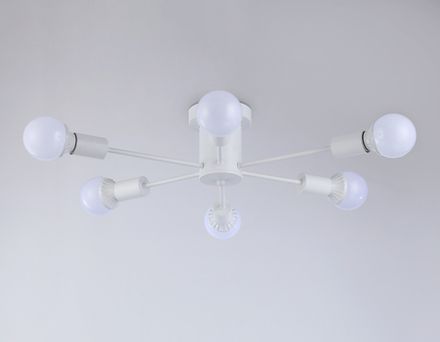Потолочный светильник в стиле лофт TR80401/6 WH белый E27/6 max 60W D780*150