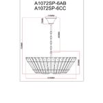 Подвесная люстра Arte Lamp FLORIZEL A1072SP-6CC, 6хE14