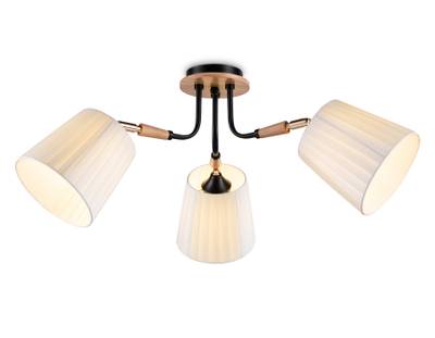 Светильник потолочный TR4731/3 BK/LWD черный/светлое дерево E27/3 max 40W D610*270