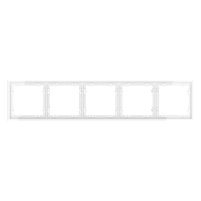 VLS100501 Рамка пластиковая VOLTUM S70 на 5 постов, (белый глянцевый) (ТМ Maytoni)