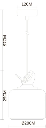 Подвесной светильник Arte Lamp PASSERO A8029SP-1WH, 1хE27