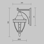 Настенный светильник (бра) Rivoli E27х1, IP44, O027WL-01B. TM Maytoni