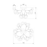 Умный потолочный светильник 544 Smart, G4х27