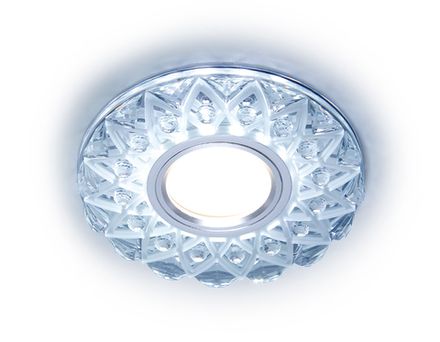 Встраиваемый точечный светильник с LED подсветкой S375 CL/FR прозрачный/матовый GU5.3+3W(LED WHITE) D120*25