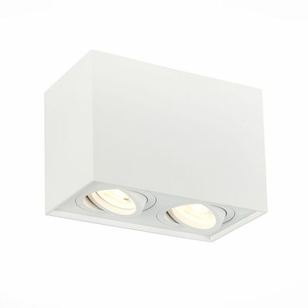 ST109.507.02 Светильник потолочный Мат. белый GU10 2*50W  L181xW100xH123 220V Без ламп