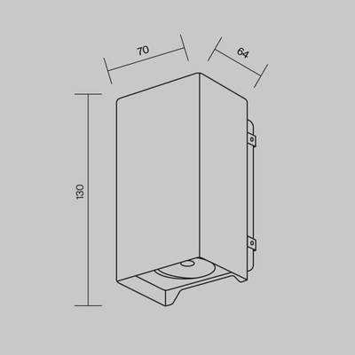 Настенный светильник (бра) Shell 3000K 8Вт IP 54, O570WL-L10B3K. TM Maytoni