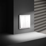 VLS020701 Выключатель встраиваемый VOLTUM S70 для жалюзи 10А, (белый глянцевый). (ТМ Maytoni)