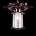 SL150.303.01 Светильник подвесной ST-Luce Бронза, коричневый/Прозрачный с эфектом трещин E27 1*40W