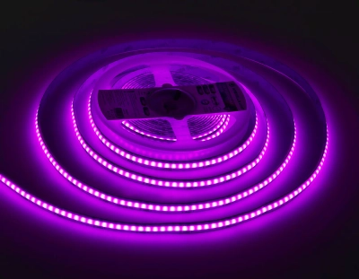 Светодиодная лента GS4951 COB 576Led/ 14W m/ 24V IP20 RGB/ 5m*10mm*3mm кратность резки 31.25mm (4 конт.)