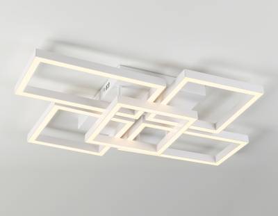 Светильник светодиодный потолочный FA1011/4+1 WH белый 90W 3000K-6400K 710*490*95 (ПДУ ИК)