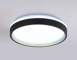Потолочный светодиодный светильник с пультом FZ604 BK/GD черный/золото IP20 46W 3000K-6500K+RGB D390*80 (ПДУ ИК)
