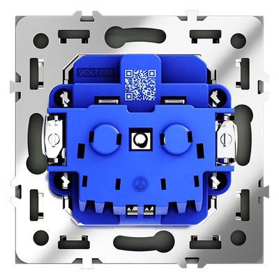 VLS040108 Розетка встраиваемая VOLTUM S70 с заземлением 16А, (черный матовый) (ТМ Maytoni)