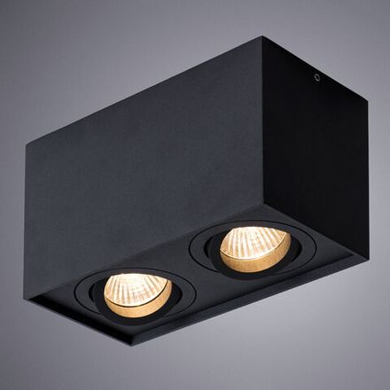 Точечный накладной светильник Arte Lamp FACTOR A5544PL-2BK, 2хGU10