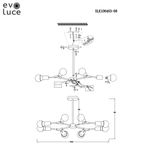 SLE106403-08 Люстра подвесная Серый, Розовое золото E27 8*60W