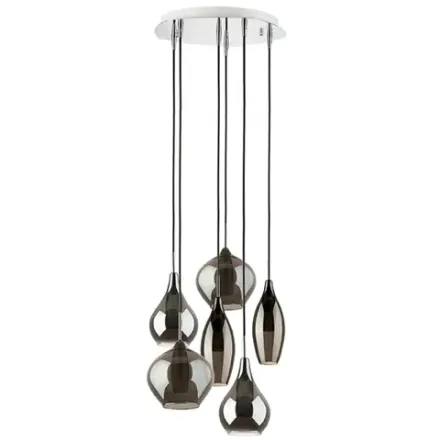 803067 Подвес PENTOLA 6х25W G9 ХРОМ/ДЫМЧАТЫЙ Lightstar