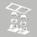 D5260606WMOD Светильник DOMINO QUADRO под LED модуль/лампу МR16 (214526+214506+214506+214006+214006)