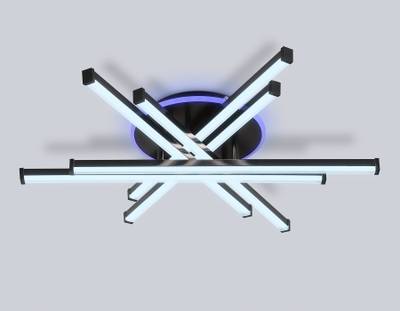 Светильник светодиодный потолочный FL6272 BK черный 76W 3000K-6400K+RGB 700*615*135 (ПДУ ИК)