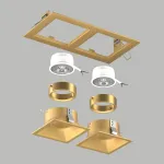 D5230303GMOD Светильник DOMINO QUADRO под LED модуль/лампу МR16 (214523+214503+214503+214003+214003)