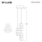 SL6121.403.03 Светильник подвесной ST-Luce Черный/Белый LED 3*8W 3000K