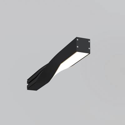 Радиусный профиль 35x35 Twist левый черный, ALM-3535R-B-TL-90°-0.4M. TM Maytoni