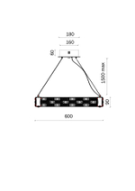 Люстра подвесная Festo Gold FL1051-7P, LED