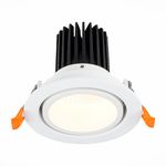 ST705.548.10 Св-к встр. Белый LED 1*10W 4000K 750Lm Ra&gt;90 38° IP20 D102xH85 170-240V
