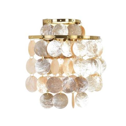 8386/2W MODERNI LN26 140 бронза/перламутровый, металл/ракушка Бра E14 2*40W 220V SHELLA