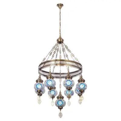 CL419186 Каир Мозаика Синяя Люстра