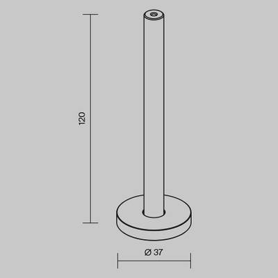 Крепление настенное/потолочное Levity для круглого шинопровода, TRA184CW-R-11B. TM Maytoni
