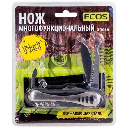 Нож многофункциональный ECOS SR083 12 в 1 металлик