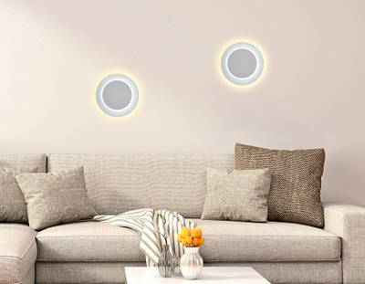 Настенный светодиодный светильник FW105 WH/S белый/песок LED 3000K/6400K 15W 240*190*50