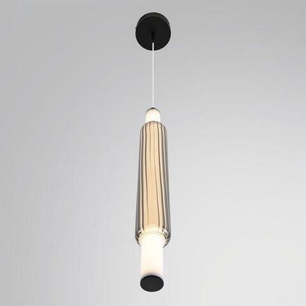 6556/15WCL LEDIO LN26 черный/дымчатый, металл/акрил/стекло Бра/подвес LED 15W 4000К 220V TRENDY
