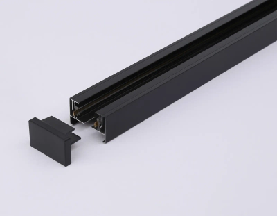 Шинопровод накладной однофазный Standard 220V GL7102 BK черный 1000*32.5*19.8 (ввод питания, 1 заглушка, крепление в комплекте)