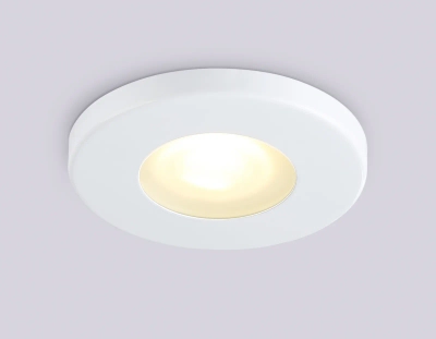 Светильник встраиваемый IP44 с высокой степенью пылевлагозащиты TN1180 WH белый IP44 GU5.3 D85*34