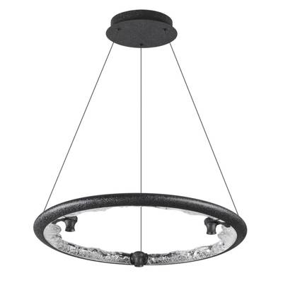 7001/44L HIGHTECH ODL25 253 Подвесной светильник черный ice crack/акрил разд. Вкл. с ПДУ IP20 LED 44W 1309Лм 3000/3800/4800K CRI &gt; 90 CAYON