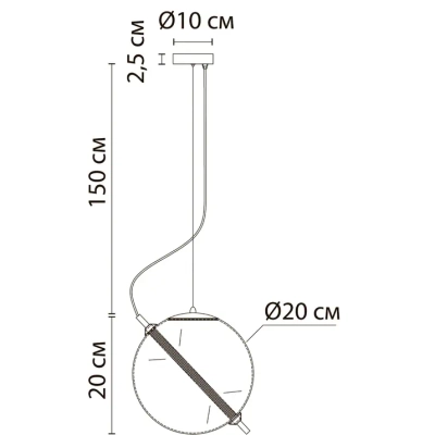 Подвесной светильник Arte Lamp HOLLY A3220SP-1PB, 1хLED