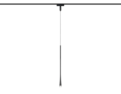 Светильник светодиодный трековый для шинопровода Magnetic Ultra Slim GV1637 BK черны IP20 6W 4200K 48V 38° D36*1500