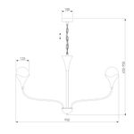 Умный подвесной светильник  Calyx 60169/8 никель 60169/8 никель, G9х8