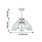 Подвесная люстра Amanda 2150-5PC, 5*E14*40W. ТМ F-Promo