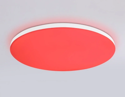 Потолочный светодиодный светильник с Wi-Fi Яндекс Алисой/Tuya/Smart Home/Alexa FZ2002 WH белый IP54 25W 3000K-6500K+RGB D370*55 (ПДУ ИК)