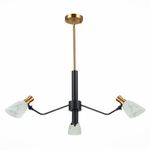 SLE205403-03 Люстра подвесная Черный, Латунь/Белый E14 3*60W
