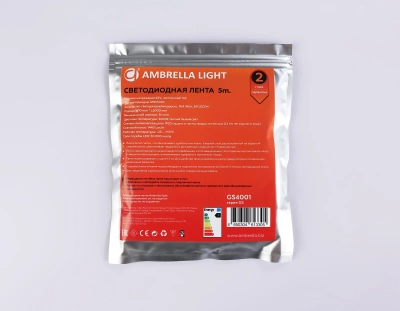 Светодиодная лента GS4001 5050 60Led/ 14.4W m/ 24V IP20 3000K 5m кратность резки 100mm (2 конт.)