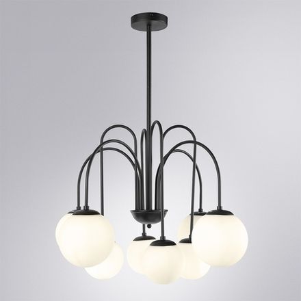 Люстра на штанге Arte Lamp MEBSUTA A1675LM-8BK, 8хE14