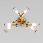 Умный потолочный светильник со стеклянными плафонами 60166/6 латунь